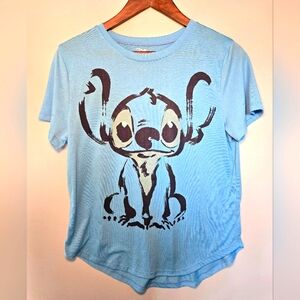 Disney Juniors Stitch‎ T-Shirt Size Large (11/13) Blue Lightweight
